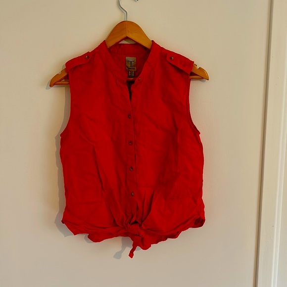 Tristan sleeveless button shirt Medium - Picture 1 of 5